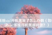 解决系统进入桌面后出现黑屏的方法（应对系统黑屏问题的有效措施）