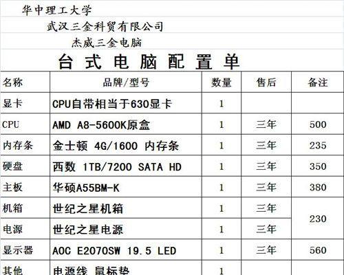 电脑组装机配置单列表怎么看？如何解读各部件参数？  第2张